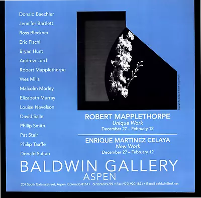 Robert Mapplethorpe Unique Work Baldwin Gallery Aspen 1997 Vintage Print Ad • $7.99