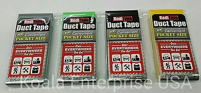 Duct Tape RediTape Assorted Colors Survival BOB Outdoors Glove Tool Box Pocket  • $7.99