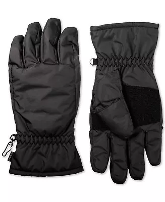 Isotoner Signature Men's Black Insulated Fleece Thermal Ski Gloves Medium/Large • $5.99