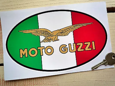 MOTO GUZZI Tricolore & Eagle Style 8  Pair Stickers LE MANS 750S3 850T GT Bike • $9.16