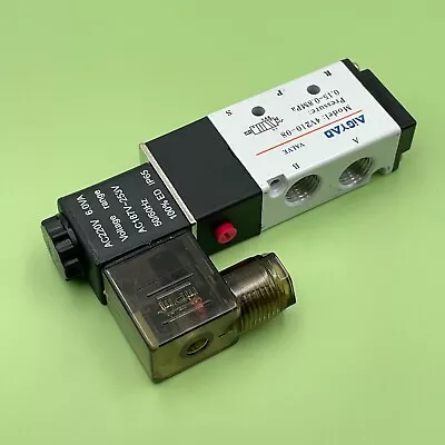 1x 4V210-08 5Ports2Position Single Solenoid Pneumatic Air Valve 1/4  BSPT AC220V • $9.43