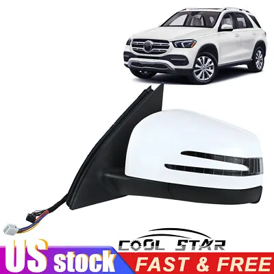 White Left Driver Side Mirror For Mercedes W/ Blind Spot Ml350 Gl450 Gl350 • $148.99