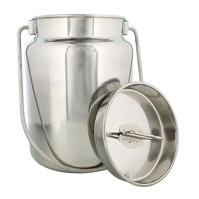 Rural365 Metal Milk Jug 4 Liter (1 Gal) - Stainless Steel Milk Cans With Lid • $36.99