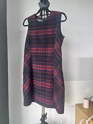 £10 • Buy Laura Ashley Wool Tartan Checked Pinafore Dress Size 10
