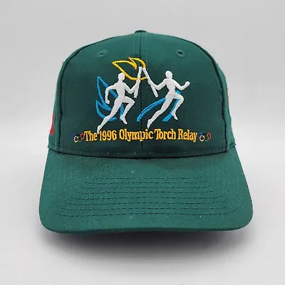 Vintage The Game 1996 Olympic Torch Relay Hat Cap Atlanta Coca-Cola Snapback • $15.99