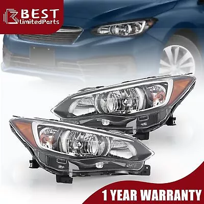 Headlights Left & Right Black Housing For 2017-22 Subaru Impreza • $170.69