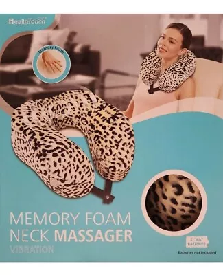New Health Touch Memory Foam Neck Massager Vibration Cheetah Print Free Shipping • $19.99