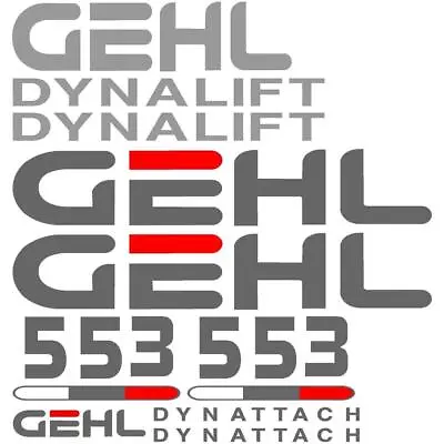 New Decal Set For Gehl Model 553 Dynalift Dynattach Fork Lift • $175.99