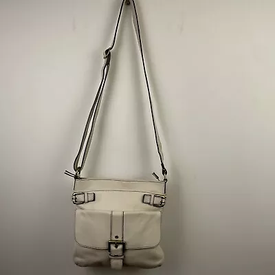 Autograph M&S Handbag Shoulder Bag Crossbody Strap Cream Leather Medium • £29.99