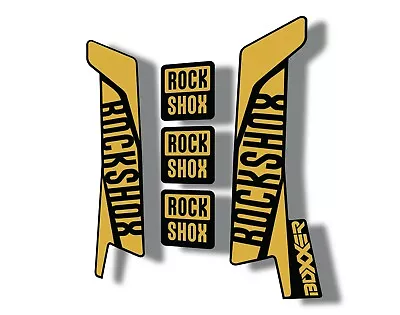 Rock Shox BOXXER 2017 Mountain Bike Cycling Decal Kit Sticker Adhesive Gold • $19.99