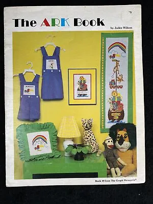 Vintage 1980s Ark Book Cross Stitch 5 Patterns Booklet Harris Huebert Lion Cover • $17.94