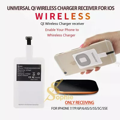 Universal Qi Wireless Charger Receiver Fit For Non-wireless Apple Phones • $5.99