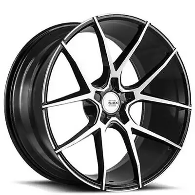 (4) 20  Staggered Savini Wheels Black Di Forza BM14 Machined Rims (B3) • $1888