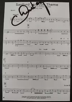 £48.67 • Buy Sanford And Son Chuck Rainey Bass Guitar Icon Signed 4x6 Sheet Music Photo Proof