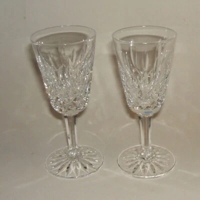 $17.99 • Buy Waterford Lismore 2 Crystal Sherry Glasses 5 1/8 Inch