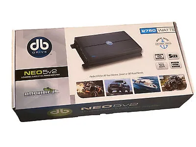 DB Drive  NEO5v2 Class D 5 Channel  2750W Full Range Marine Car UTV Amplifier • $345