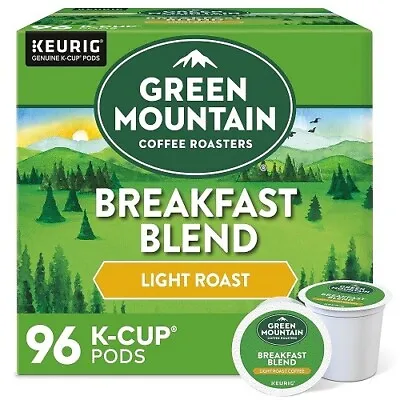 Green Mountain Breakfast Blend Light Roast Coffee K-Cups 96 Ct. Not Ship To CA • $36.99