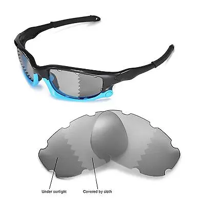 Walleva Polarized Transition/Photochromic Vented Lenses For Oakley Split Jacket • £20.50