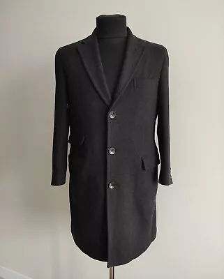 Boglioli Mens Wool Cashmere Charcoal Gray Coat Size IT 50 / US 40 • $99