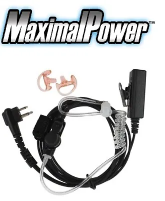 MaximalPower Headset Earpiece PTT Mic 2 Pin+1 PAIR EARMOLD For MOTOROLA Radio • $22.49