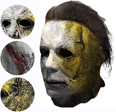 Michael Myers Mask Deluxe Adult Latex Halloween Horror Scary Killer Fancy Dress • $14.99