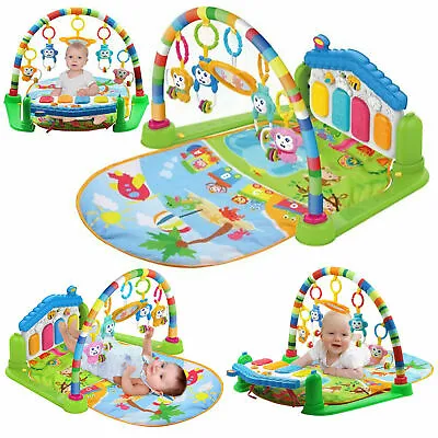 3 In1 Fitness Music Baby Play Mat Lay And Kids Gym Play-mat Fun Piano Boys Girls • £23.45