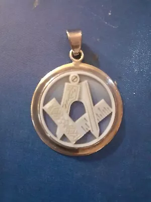 Masonic Silver Large Pendant.  Unisex Fob  • £124.99