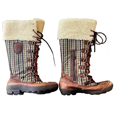 Ugg Tall Edmonton Waterproof Sheepskin Leather Shearling Snow Boots 7 • $120