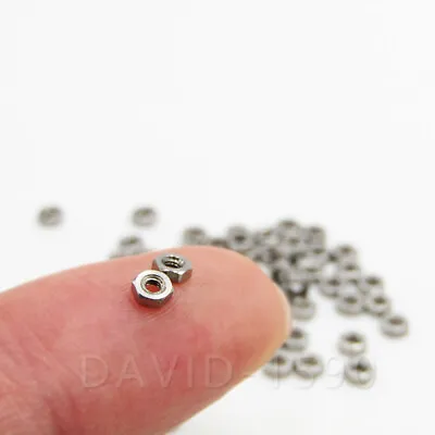 M1 M1.2 M1.4 M1.6 Small Hex Nut 304 Stainless Steel Micro Mini Hexagon Nut D934 • $5.56