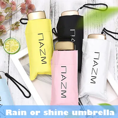 $19.94 • Buy Portable Mini Pocket Compact Umbrella Sun Anti UV 5 Fold Rain Windproof Travel