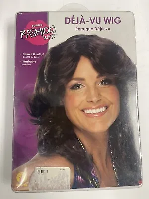 Brown Feathered Wig Charlie's Angels Retro 70s Disco Costume Womens Brunette • $19.99