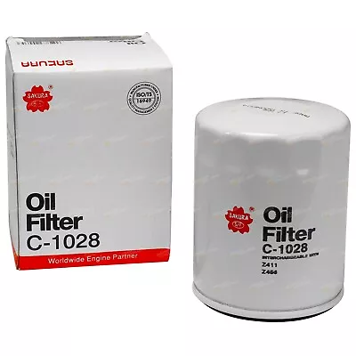 Sakura Engine Oil Filter C-1028 - Alternate Cross References Ryco Z456 & Z411 • $15.95