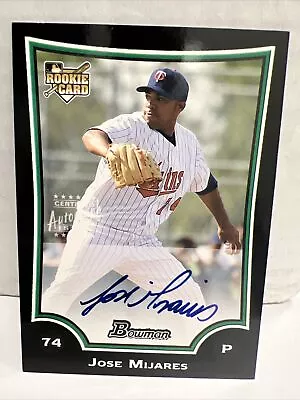 2009 Bowman #228 Jose Mijares Hard-Signed AUTO RC Minnesota Twins • $4.75