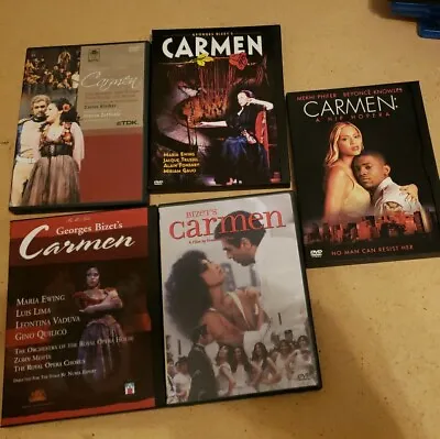 Lot Of 5 Dvds Bizet's Carmen 1978 1984 1989 1991 2001 Mtv Beyonce Hip Hop Opera • $50