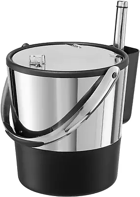 4qt Double Wall Insulated Ice Bucket W/ Lid & Scoop - Black • $45.49