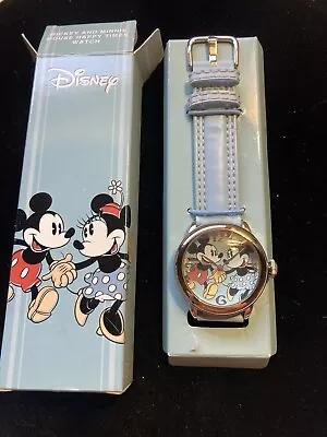 Vintage Mickey And Minnie Mouse Happy Times Watch Used In Box Needs Battery • $9.99