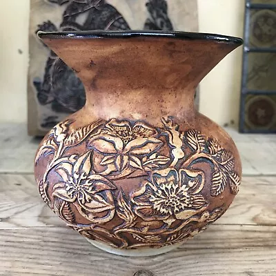 Vintage Quantock Design Vase Somerset Studio Pottery Rustic Stoneware • £4.99