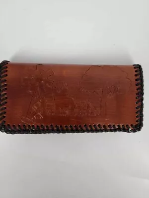 Amish Handmade Leather Bifold Wallet • $44.99