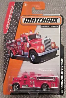 Matchbox 2014 Mbx Heroic Rescue 1963 Mack B Fire Truck Red #100 • $15.69