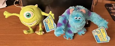 Monsters Inc. Mini Posable Plushes Sulley & Mike Wazowski New • $25