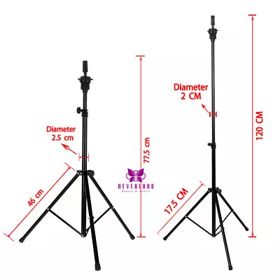 77-120cm Salon Training Head Hairdressing Styling Mannequin Doll Tripod Stand UK • £15.99