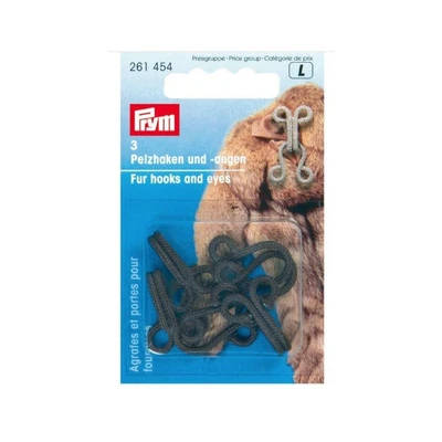 £3.25 • Buy Prym - Large Fur Hooks And Eyes - Brown Covered Polyester - 261454