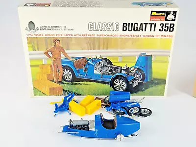 Vintage Monogram Classic Bugatti 35B GP Racer 1:24 PC133-300 (1966) *Started* • $21.99