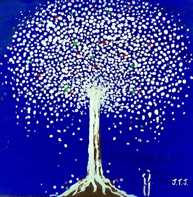 £30 • Buy Home Decor Acrylic Textured Canvas  Painting Wall Art Wishing Tree Wishing Tree