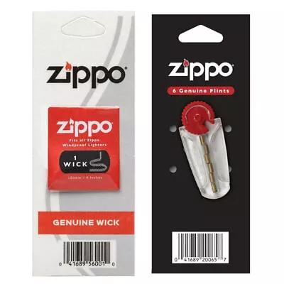 New Zippo Lighter Flints And Wicks Set Genuine Original Wick Flint • $5.99