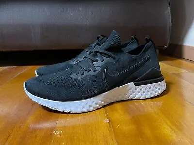 Nike Epic React Flyknit 2 Black White Running Shoes Mens Size Us12.5 Rrp $220 • $129.99