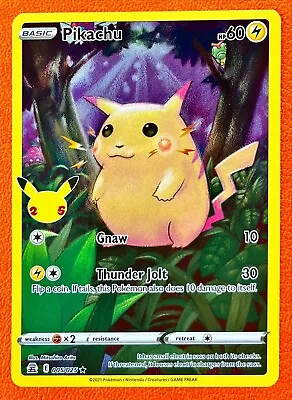 $0.99 • Buy Pikachu 5/25 Pokemon TCG Celebrations 25th Anniversary - Full Art Card / Single 