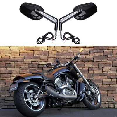 $79.11 • Buy For Harley Davidson V Rod Muscle VRSCF Motorcycle LED Turn Signals Mirrors Black