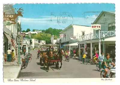 Mackinac Island Michigan MI Postcard Main Street C1970 • $1.99