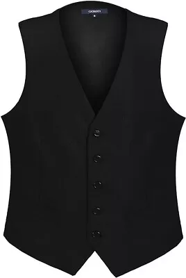 Gioberti Men's Formal Suit Vest Fit For Business Or Casual Dress Size XXL Black • $33.64